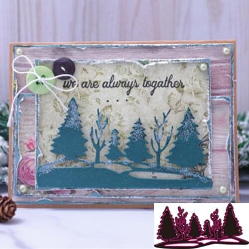 Pine Forest Metal Cutting Dies Christmas Dies for DIY Scrapbooking Decorative Embossing Handcraft Die Cutting Template