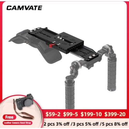 CAMVATE Standard ARRI 12" Sliding Dovetail Bridge Plate & Quick Release Baseplate For DSLR Camera / DV Camcorder Support System