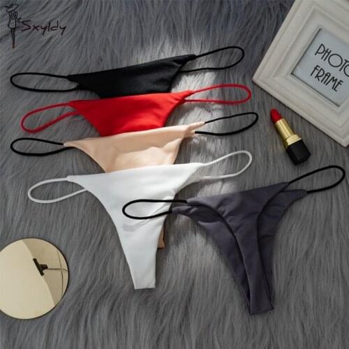 Womens Thong Seamless G-string Underwear for Women Panties Low-Rise Exotic Thongs Sexy Female Lingerie Bikini G-String