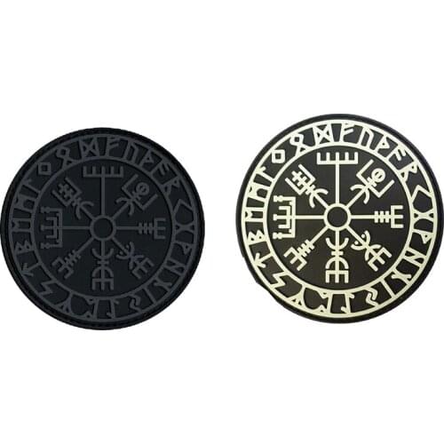 Viking Runavin Odin Logo Compass Tactical Vest Velcro Luminous Patch Armband Clothes Repair Clothing Backpack Hat Decoration