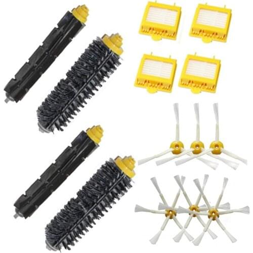 High Quality 2 Bristle & Flexible Beater Brush & 4 Hepa Filter & 6 Side Brush kit for iRobot Roomba 700 Series 770 780 790