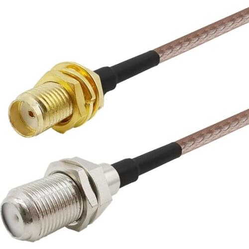 1Pcs SMA Female jack to F Female Jack Connector Coaxial RG316 Extension Cable Cord Assembly Cables 10CM 15CM 20CM 30CM 50CM