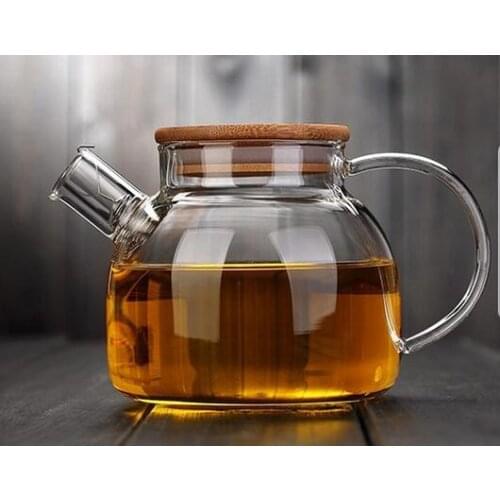 12 pcs 1000ml Heat Resistan Glass Teapot simple kettle tea pot Convenient Office Tea coffee pot