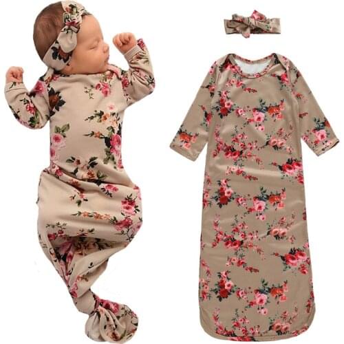 2PCS Newborn LovelyFfloral Baby Sleeping Bag Sacks Blanket Swaddle Wrap Bedding Clothes Hat Outfits Wrap Swaddling For 0-3Mths