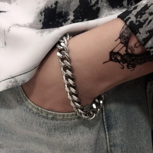 Stainless Steel Bracelet Chain Men and Women Metal Titanium Trendy Cn(Origin) Lovers ' Saimico