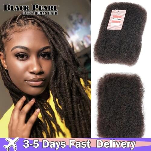 Black Pearl Brazilian Remy Hair Afro kinky Curly Bulk Human Hair For Braiding 1 Bundle 50g/pc Natural Color Braids Hair No Weft