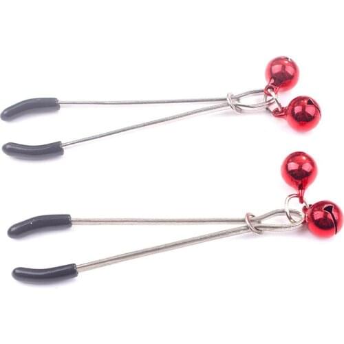 Fetish jingle 2 bells Nipple Clamps Tickle and tease sensitive nipples with adjustable clamps cosplay game sex toys for couples