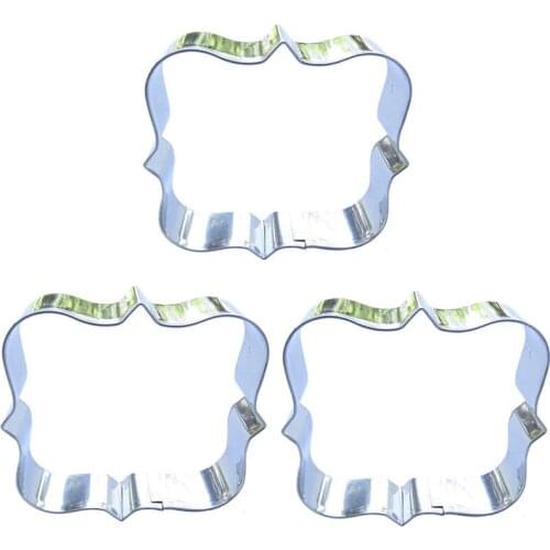 Geometry figure shape 3 piece biscuit cutting molds, baking tools, cake decorating soft candy tools