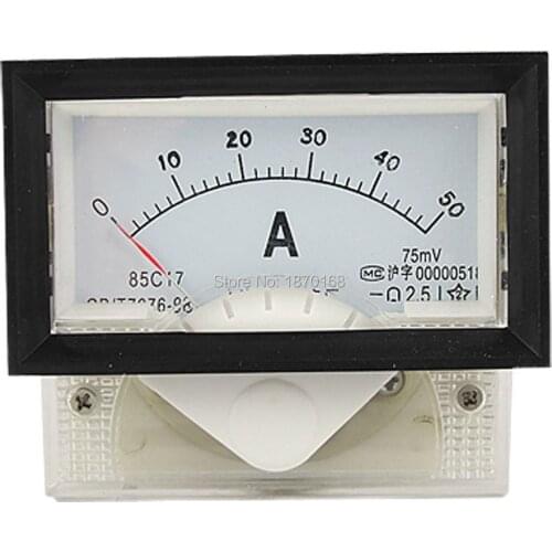 Instrument 85C17 DC 0-50A AMP Analog Panel Meter Ammeter