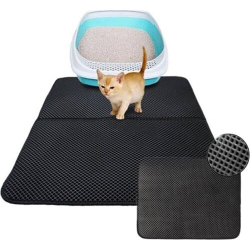 Pet Cat Litter Mat Double Layer Waterproof Litter Cat Pads For Cats House Clean Super Light Easy To Carry Smooth Surface