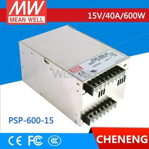 MEAN WELL original PSP-600-15 15V 40A meanwell PSP-600 15V 600W with PFC and Parallel Function Power Supply