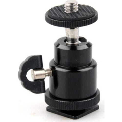 Camera Flash hot shoe Bracket Mini hotshoe adapter connect 360 degree tripod stand for digital camera led flash light 1/4 screw