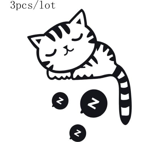 Cats wall sticker poster diy wall stickers for kids rooms home decor posters home decoration accessories wall decals 3pcs/lot