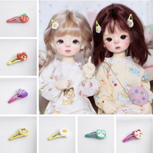 New Arrivall Mix Pattern Random 10 Pcs/lot 2cm Hair Clip For OB11 Doll BJD Doll Accessories