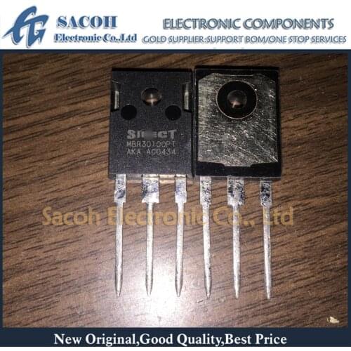 Free Shipping 10Pcs MBR30100PT MBR30100WT V30100P TO-247 30A 100V Schottky Barrier Diode