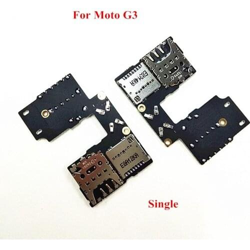 Original Dual Single SD Memory SIM Card Reader Holder Flex Cable Repair Parts For Motorola Moto G3 3rd XT1540 XT1541