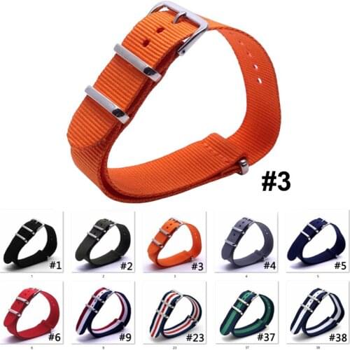 Braided Solo Loop Fabric Nylon Watch Band 16mm 18mm 20mm 22mm Nato Army Sport Nylon Wristband Substitute DW Watch Strap