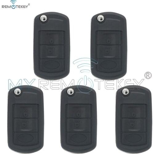 Remtekey 5pcs 3 button HU101 key blade for Land rover for Range Rover Sport LR3 2005 2006 2007 2008 2009 Folding key shell
