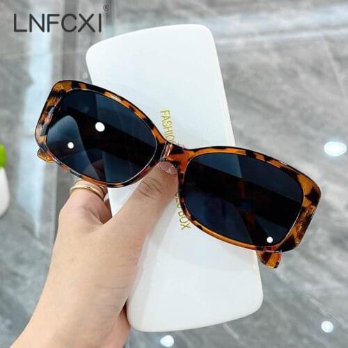 LNFCXI Oval Sunglasses Women Men Classic Brown Small Pink Shades for Women Sun Glasses Male Vintage Oculos De Sol Feminino
