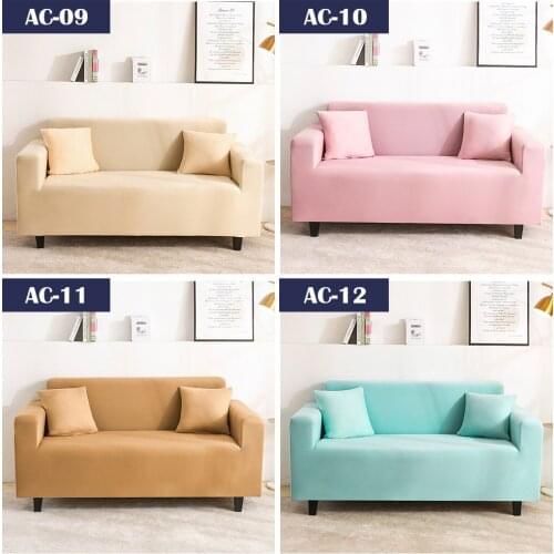 Modern simple elastic sofa cover solid color all inclusive fabric sofa cover non slip sofa cushion cover