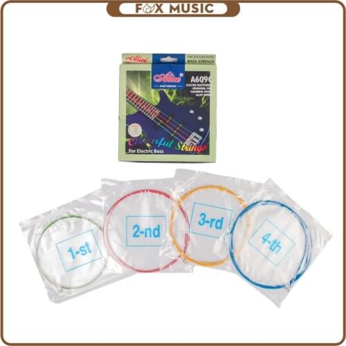 A609C Guitar Strings Colorful 4 Strings Hexagonal Core Nickel Alloy Wound Electric Bass Strings Accessories