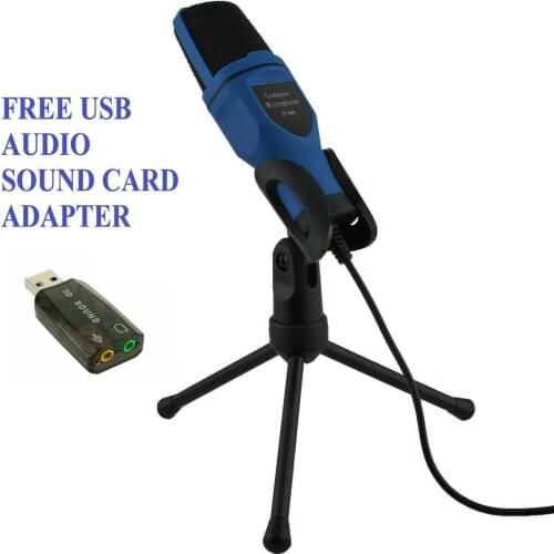 Studio Recording Condenser Microphone Omnidirectional Desktop Stand Cable Kit