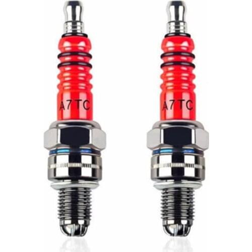 2/4Pcs Spark Plug CR7HSA ATRTC High Performance 3-Electrode For GY6 50cc-150cc Scooter Motorcycle 10mm Iridium Spark Plug TSLM2