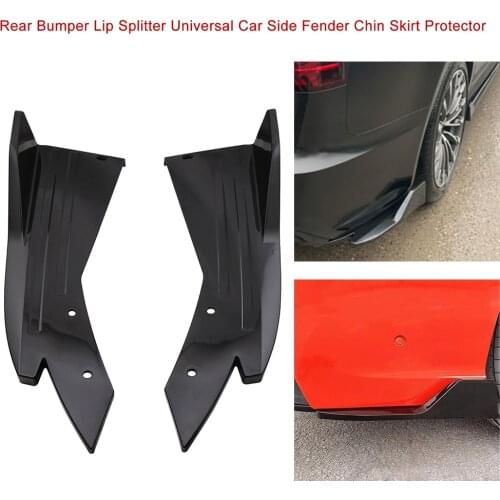 Universal Rear Bumper Lip Splitter Carbon Fiber Universal Car Side Fender Fins Body Lip Spoiler Chin Skirt Protector