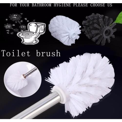 Universal Replacement Toilet Brush Head Holder White Black Clean Spare Parts Tools Toilet Brush Home Bathroom Accessories