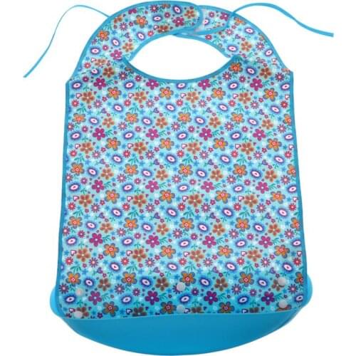 1pc Leakproof Adult Bib Waterproof Eating Apron Old People Clothing Protector Elder Patient Bib Useful Adult Bib