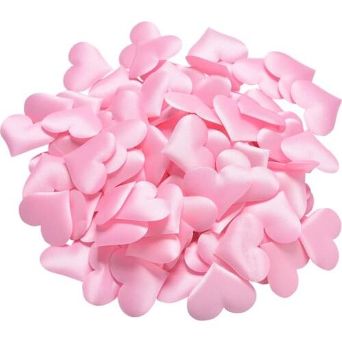 100Pcs/lot 3.5cm Fabric Heart Shaped Confetti Wedding Throwing Flower Petals Romantic Wedding Party Decorations