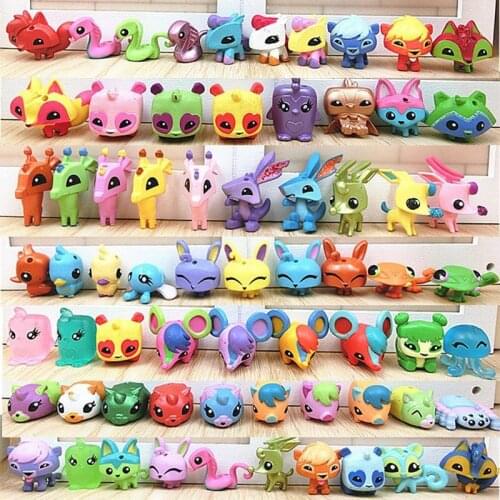 100pcs/lot original animal Forest cross james collectible mini cute color pvc figures with repeated toy gift for kids boy girl