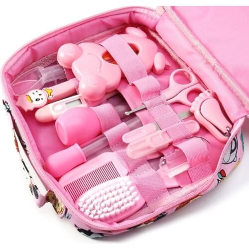 13pcs/Set Newborn Baby Kids Nail Hair Health Care Thermometer Grooming Brush Kit