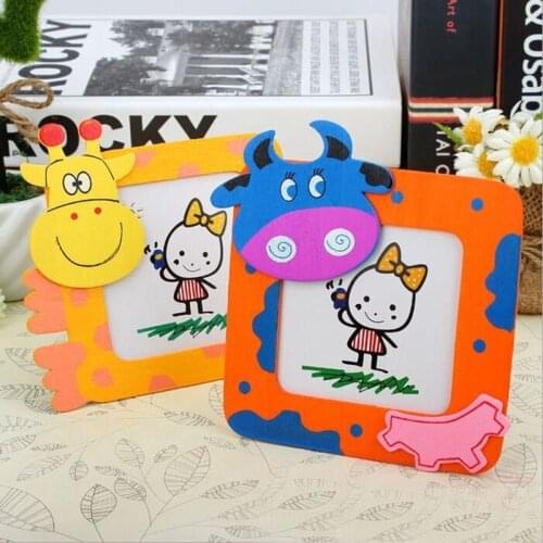 Cartoon Animal Wooden Photo Frame Cute Elephant Wooden for Baby Kid Picture Frames Desktop Decor Supplies
