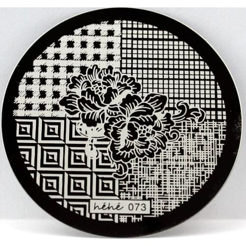 2016 New Stamping Plate hehe-73 Nail Art Polish Stamping Plates Image Templates Nail Stamp Stencil Manicure Tools, 5.6CM