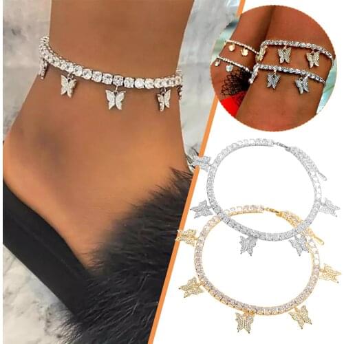 2021 Fashion Crystal Anklet For Women Summer Beach Barefoot Bracelet Ankle On Leg Strap Bohemian Jewelry Foot Accessories #40