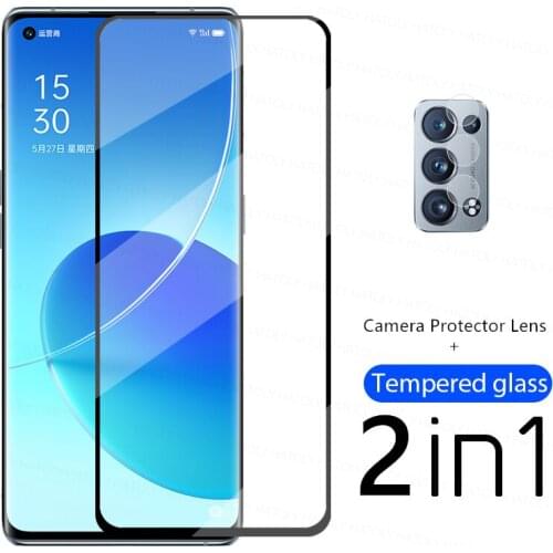 2in1 Protective Glass For Reno6 Pro Plus Glass Screen Protector For Reno6 Pro Plus Tempered Glass Phone Film For Reno6 Pro Plus