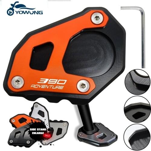 390 ADV Adventure 2020 2021 Motorcycle CNC Side Stand Enlarge Extension Kickstand 390 Adventure Accessories Motorbike