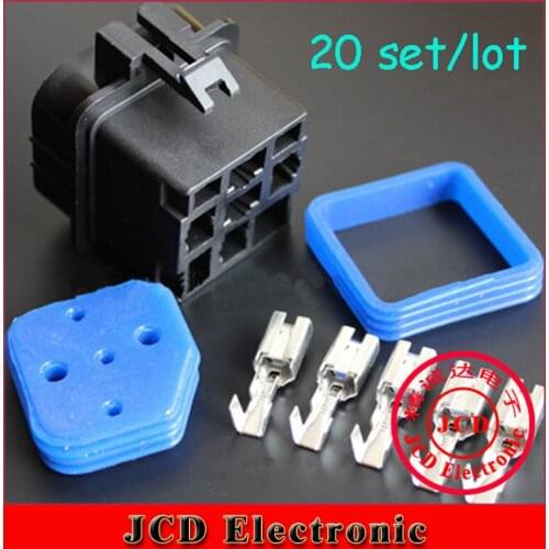 5 sets Automotive relays waterproof socket waterproof plugging relay socket 12V