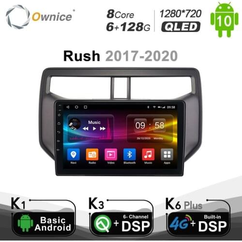 6G+128G Android 10.0 QLED Autoradio 2 Din for Toyota Rush 2017 - 2020 Car Radio Auto GPS Multimedia DSP 1280*720 SPDIF 4G LTE