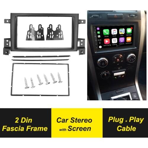 Car Radio Panel Double Din Fascia For Suzuki Grand Vitara III 2005 Car Stereo Dash DVD GPS Navigation Android Player Mutimedia