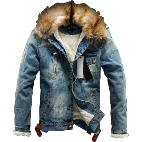 BeckyWalk Men's Denim Parkas