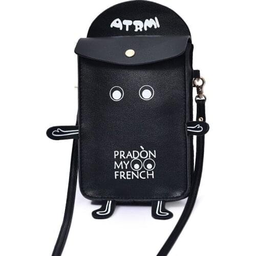 Ummer Personality Trend Womens Lipstick Satchels Shoulder Sloping Small Bags Korean Version Robot Creative Mobile Phone Purses