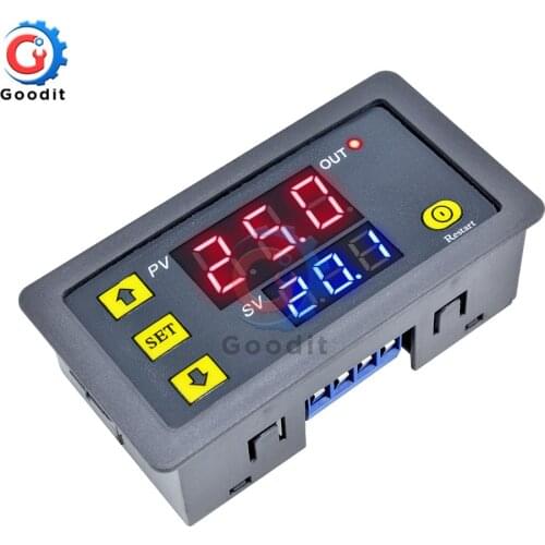 AC 110V 220V 12V Digital Time Delay Relay Dual LED Display Cycle Timer Control Switch Adjustable Timing Relay Time Delay Switch