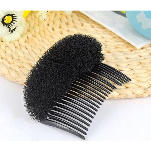 DIY Sponge Heightening Fluffy Hair Pad Princess Hairstyling Clip Comb Bun Maker
