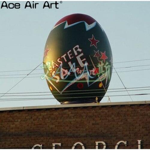 Giant easter sale inflatable promotion model,black inflatable easter egg for market sale