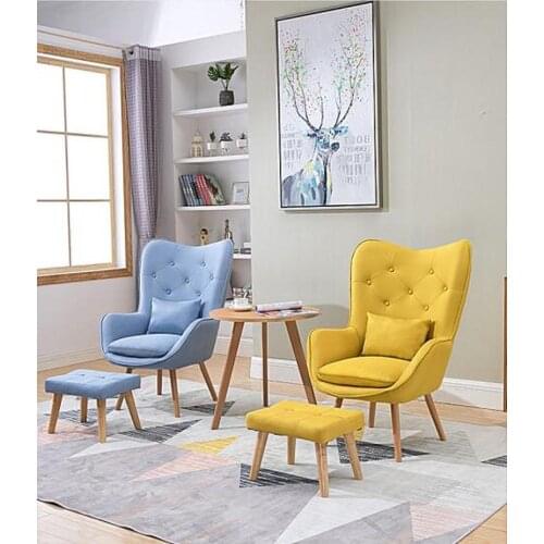 H Nordic Single Living Room Sofa Balcony Apartment Mini Chair Modern Minimalist Sofa Personality Leisure Bedroom Room Chair