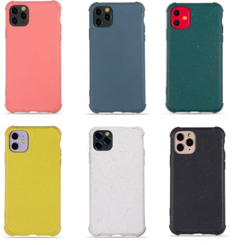 Personalised degradable phone case 100% Compostable Wheat Straw Shockproof for iphone 11 11pro max xs max