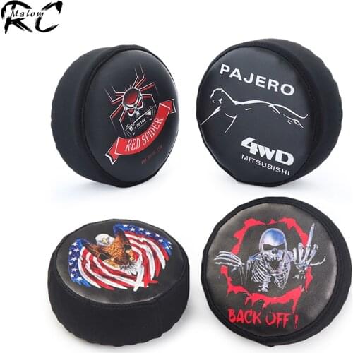 PU Leather Spare Tire Cover for 1.9 Inch Wheels 1/10 RC Crawler Car Axial SCX10 Wraith Traxxas TRX-4 TRX-6 D90 EX86100 GEN8 KM2