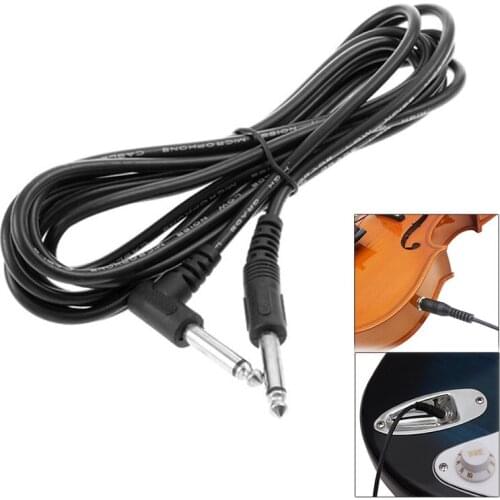 1/4 Inch Cable Guitar Cable 10 Ft Straight to Right Angle 6.5mm Cord Adapter Amplifier Shielded Bass Guitar Instrument Cable